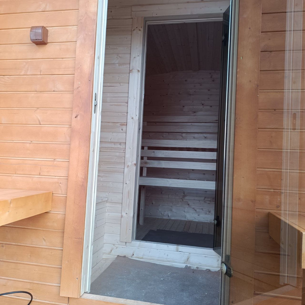 Steam & Oak Cube Sauna 3.4m Premium L-Bench (Electric, Gas or Wood-Fired)_24