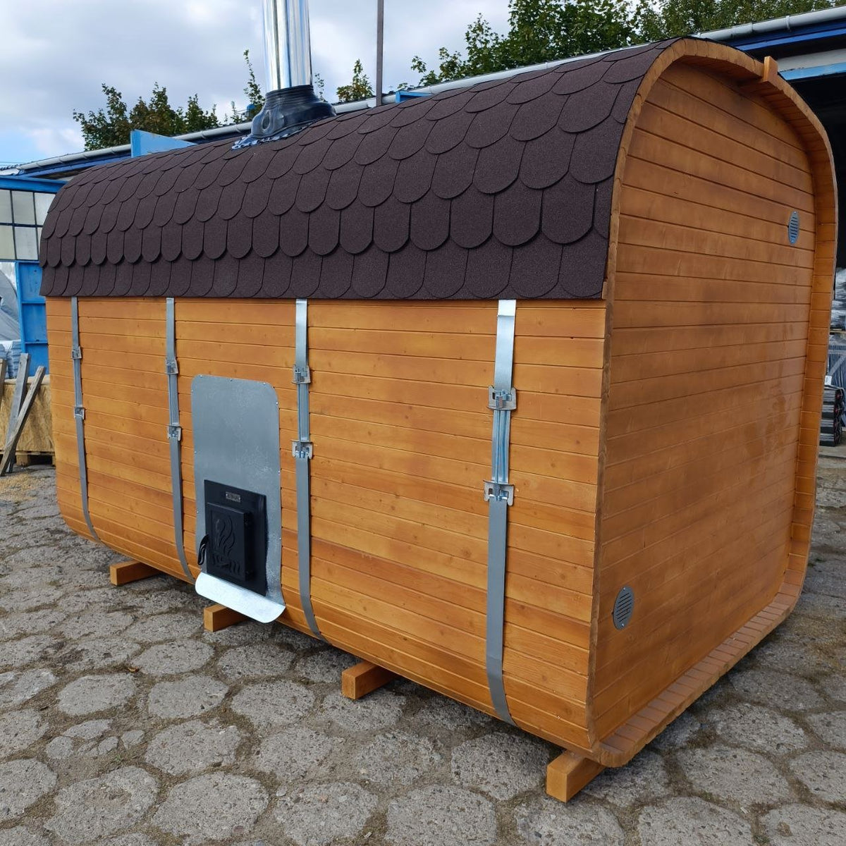 Steam & Oak Cube Sauna 3.4m Premium L-Bench (Electric, Gas or Wood-Fired)_15