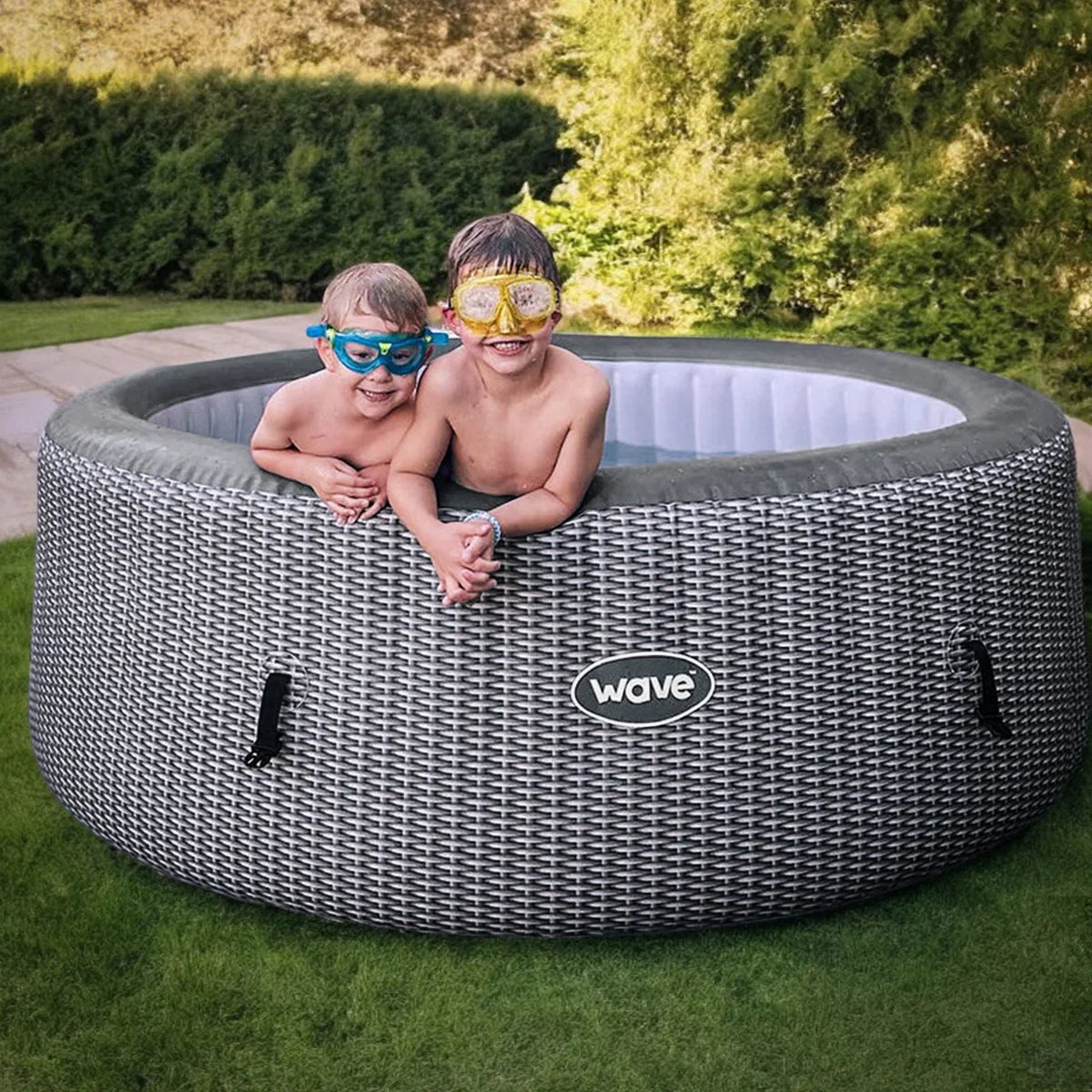 Inflatable Hot Tub with Integrated Heater - WaveSpa Atlantic
