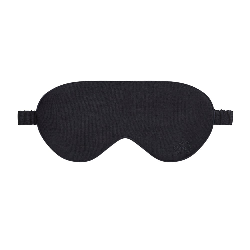 Pure Merino Wool Sleep Eye Mask by Smalls Merino – Midnight Black