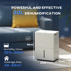 HOMCOM 30L Dehumidifier and Clothes Dryer - White
