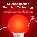 Gamma Revive 670nm Red Light Bulb for Sleep & Melatonin Support