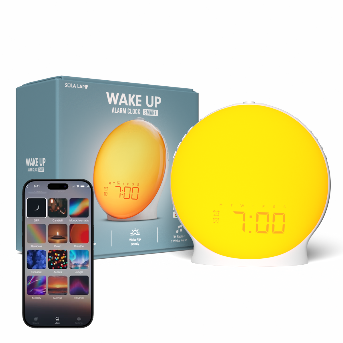Snooze Therapy Smart Wake Up Alarm Clock with Sunrise Sleep Technology