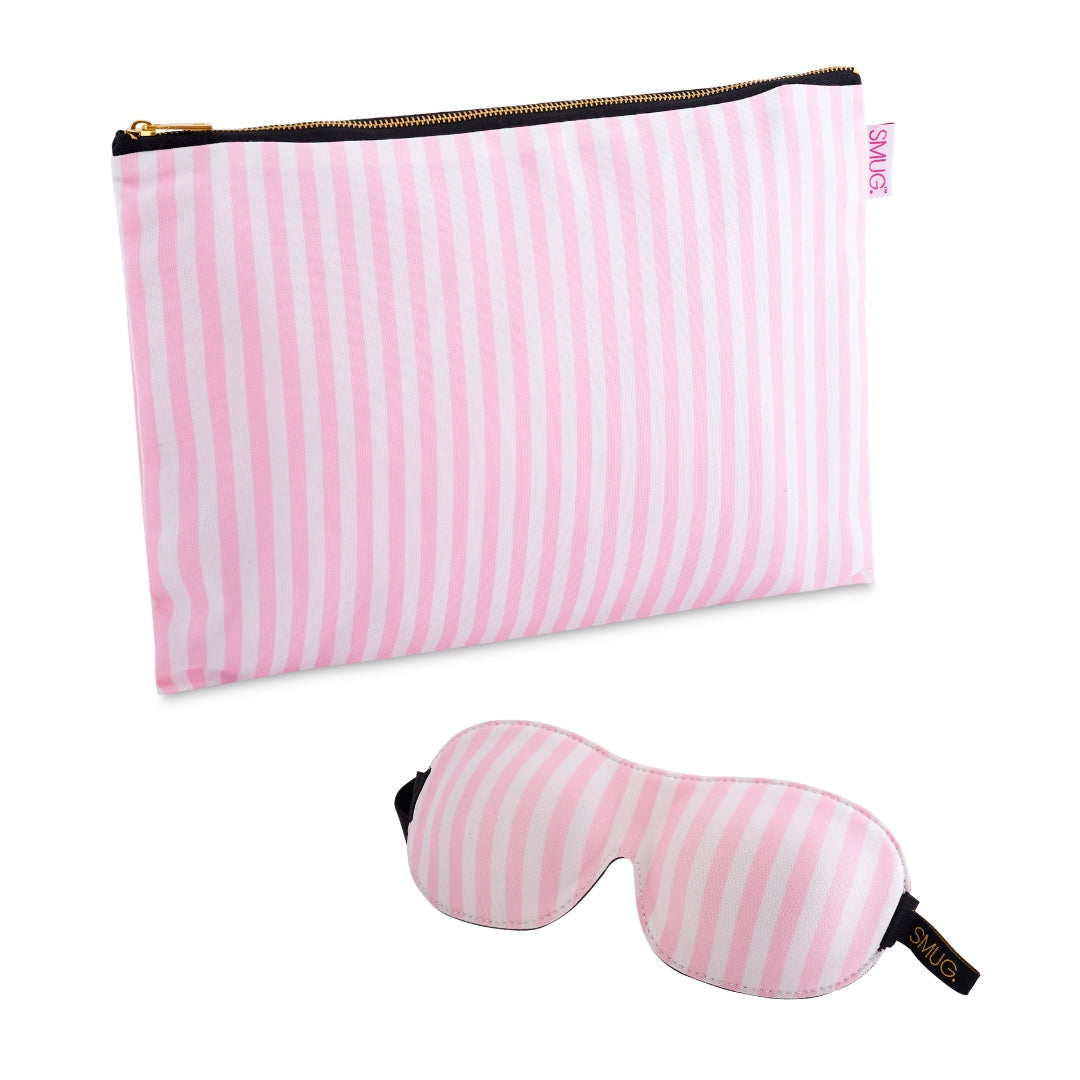 Contoured Sleep Mask & Accessories Bag Gift Set