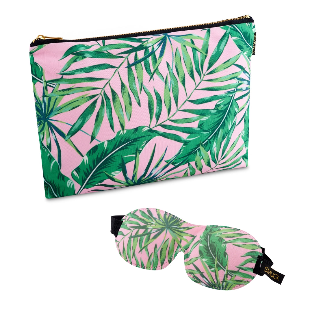 Contoured Sleep Mask & Accessories Bag Gift Set