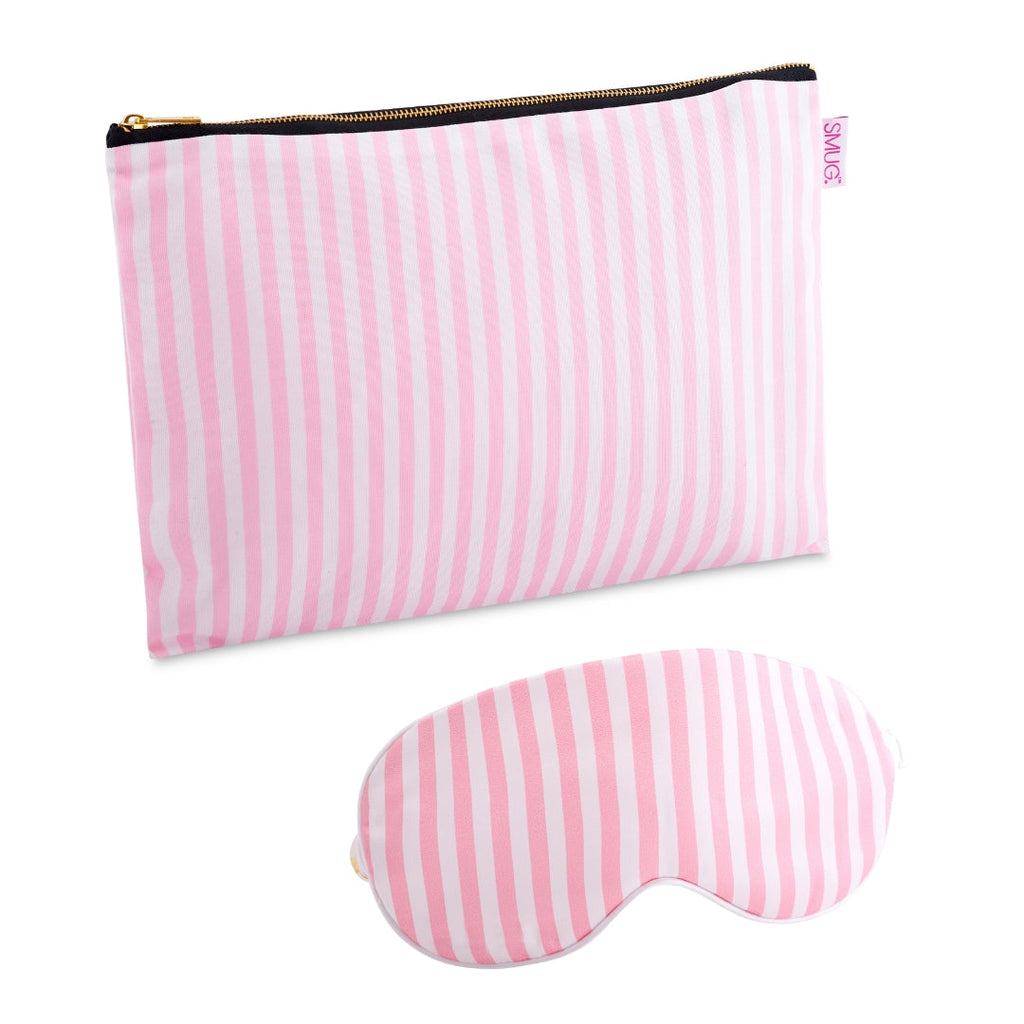 Satin Sleep Mask & Matching Accessories Bag Set - Various Prints