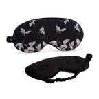 Cloud Padded Satin Sleep Mask – Moonlit Cranes Print
