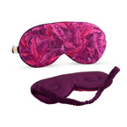 Cloud Padded Satin Sleep Mask – Pink Fern Print