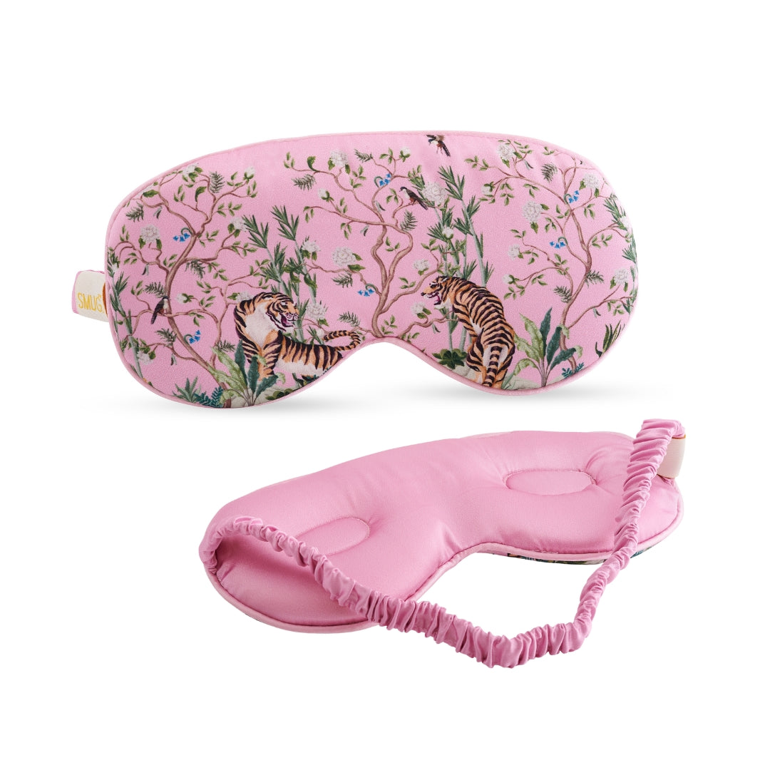 Cloud Padded Satin Sleep Mask – Tiger Print