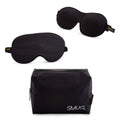 Contoured and Satin Sleep Mask Set with Wash Bag - 2 Pack, Various Prints