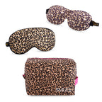 Contoured and Satin Sleep Mask Set with Wash Bag - 2 Pack, Various Prints