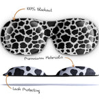Contoured 3D Blackout Sleep Mask – Cow Print