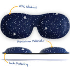 Contoured 3D Blackout Sleep Mask – Night Sky Print