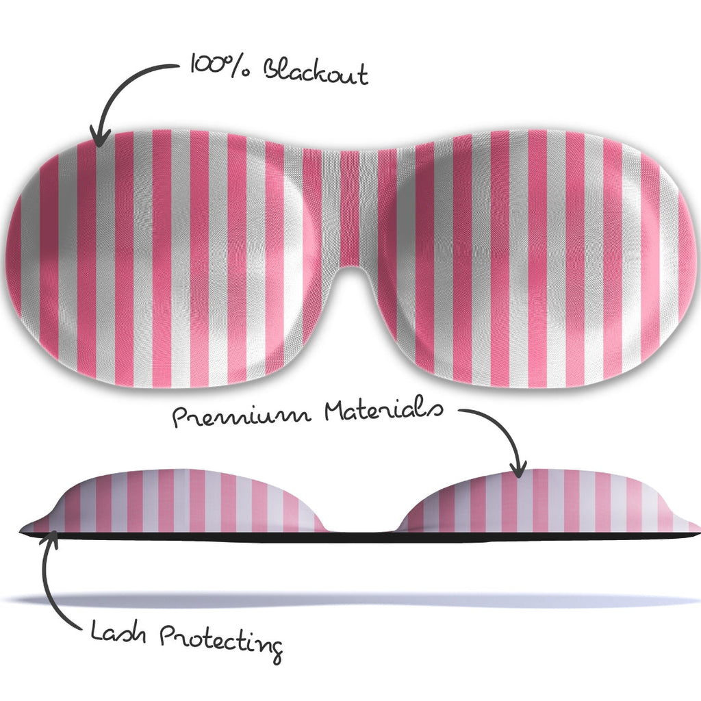Contoured 3D Blackout Sleep Mask – Candy Shop Print