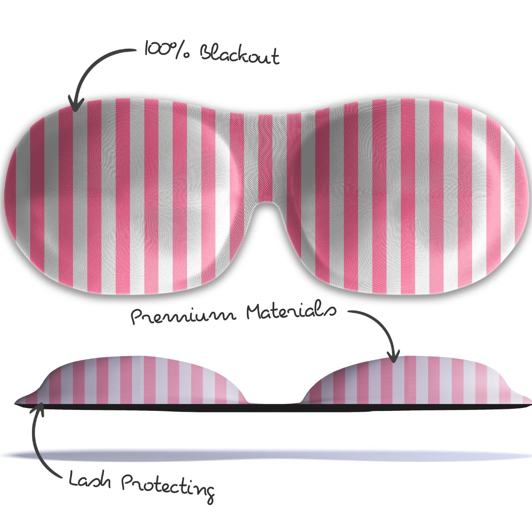 Contoured 3D Blackout Sleep Mask – Candy Shop Print