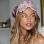 Cloud Padded Satin Sleep Mask – Swans Print