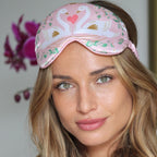 Cloud Padded Satin Sleep Mask – Swans Print