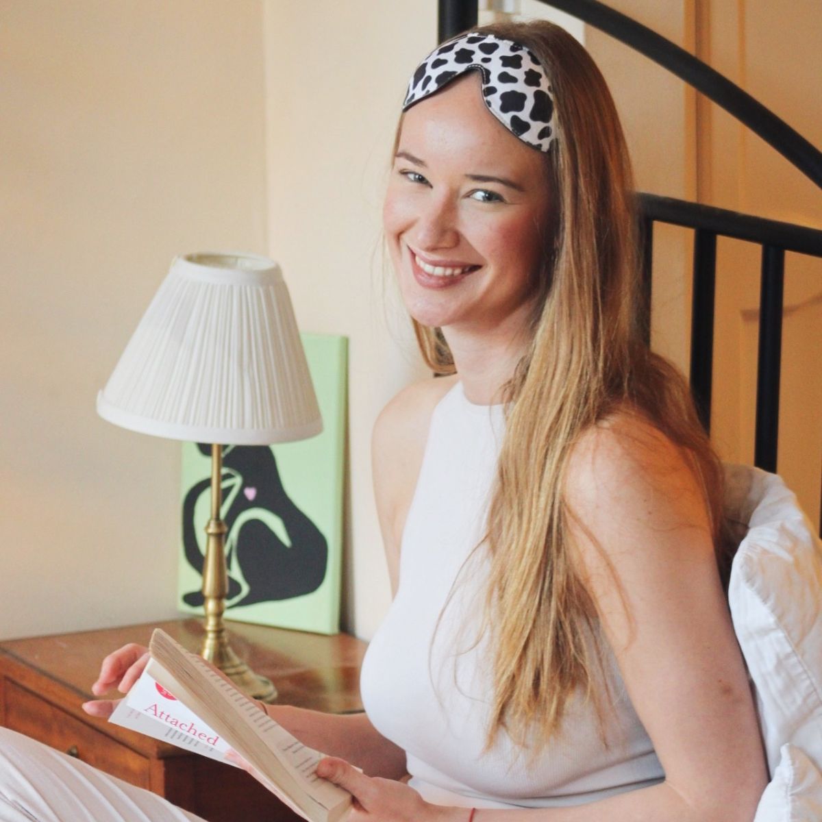 Contoured 3D Blackout Sleep Mask – Cow Print