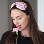 Contoured 3D Blackout Sleep Mask – Pink Cherries Print