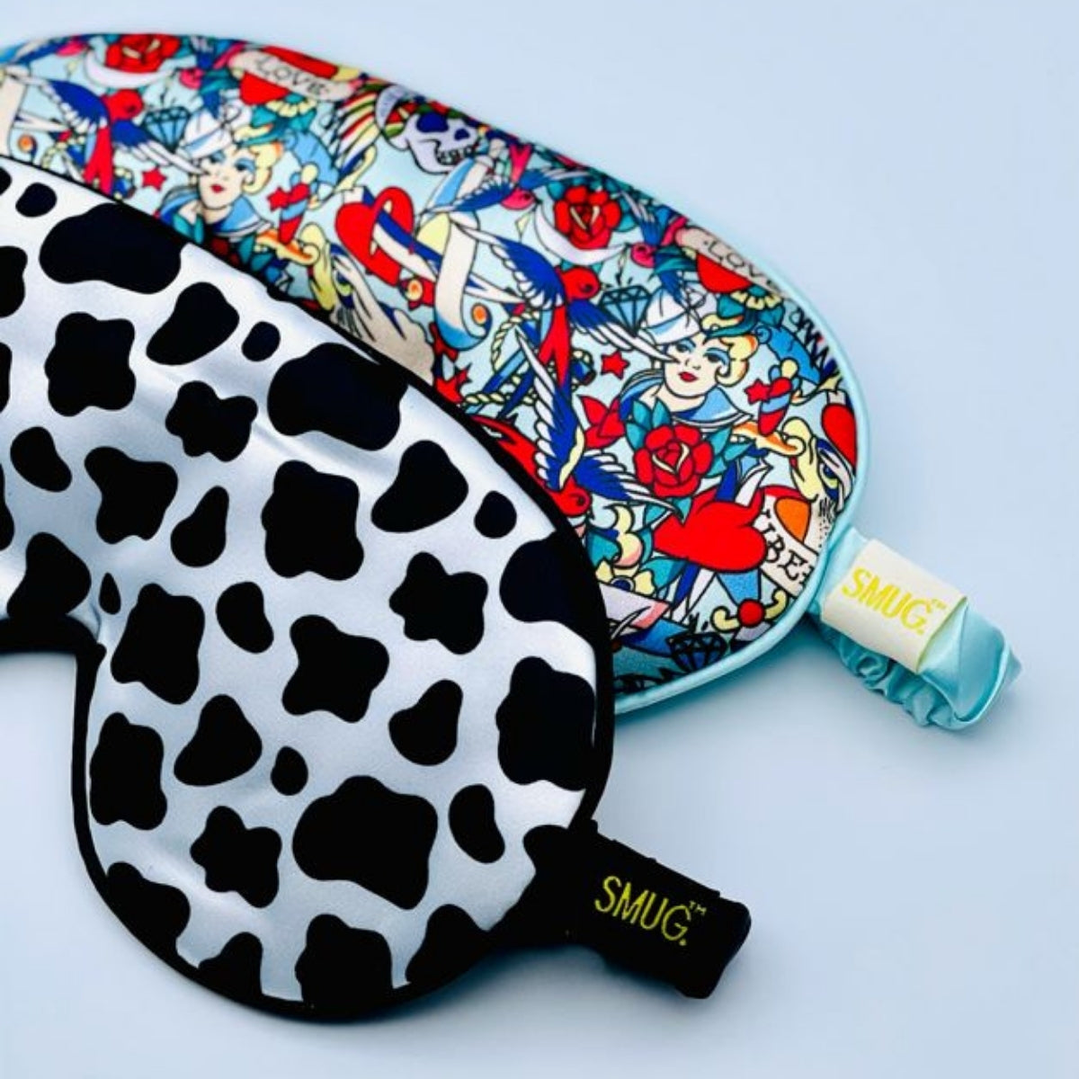 Luxury Satin Sleep Mask – Cow Print