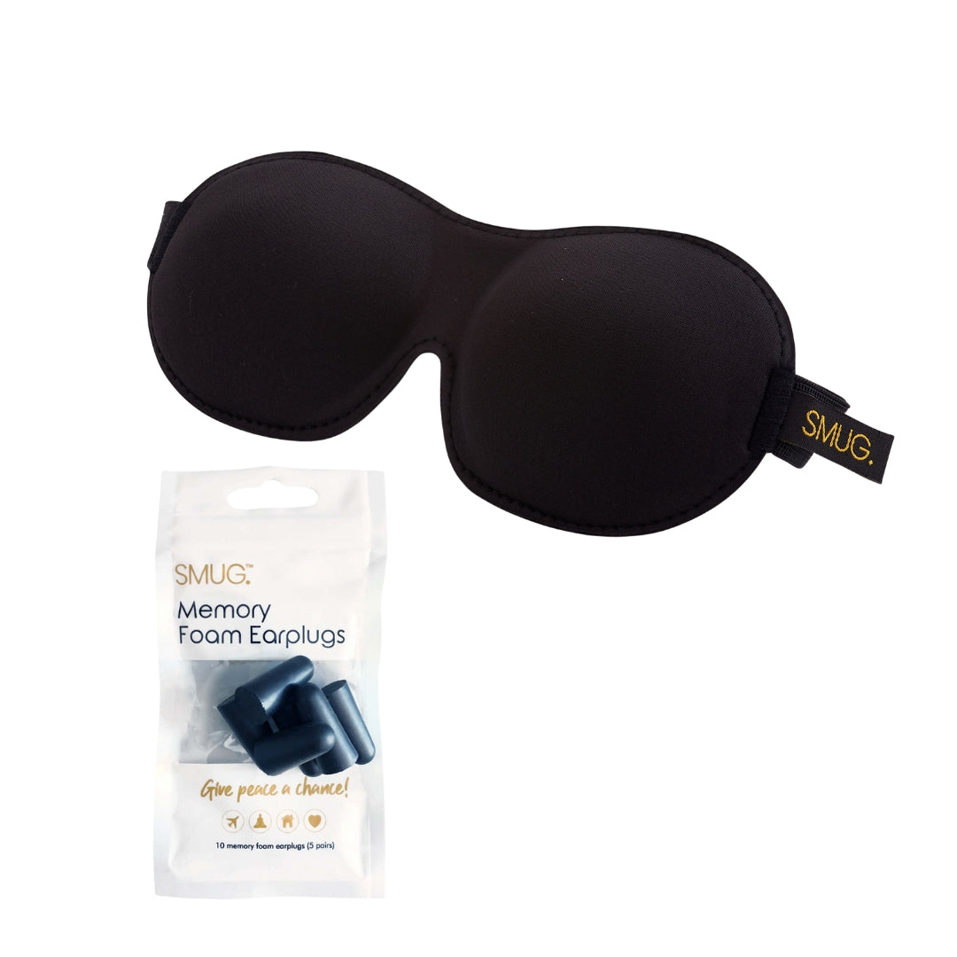 Contoured 3D Blackout Sleep Mask for Better Sleep - Black