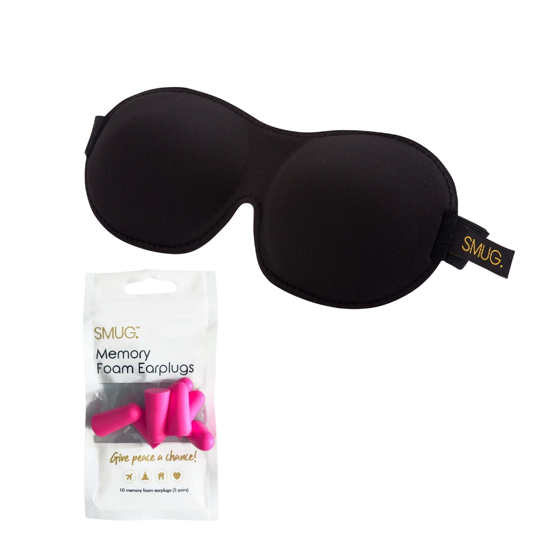 Contoured 3D Blackout Sleep Mask for Better Sleep - Black