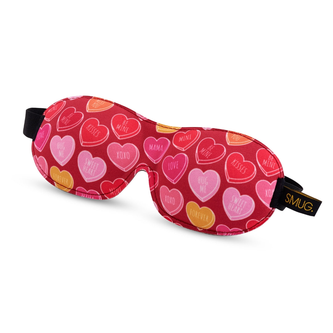 Contoured 3D Blackout Sleep Mask – Heart Sweets Print
