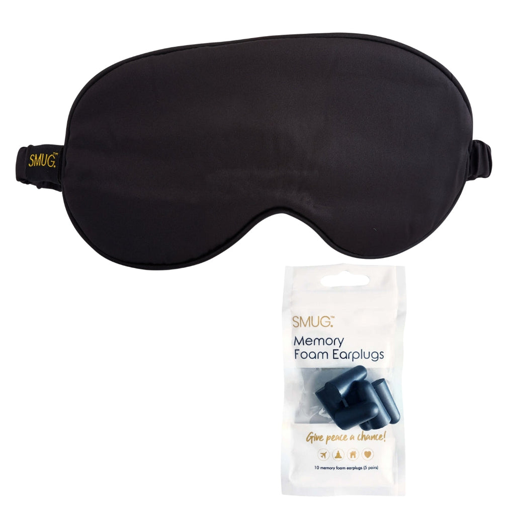 Satin Sleep Mask for Better Rest - Black