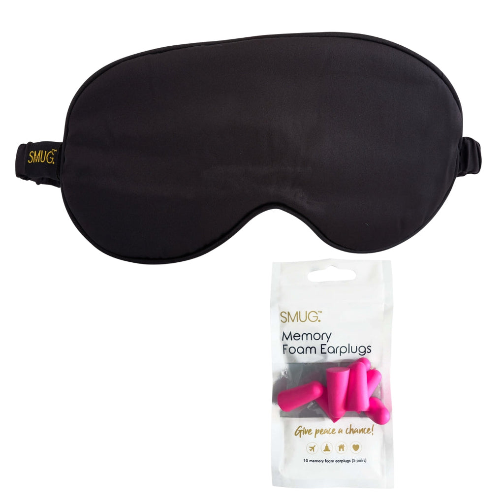 Satin Sleep Mask for Better Rest - Black