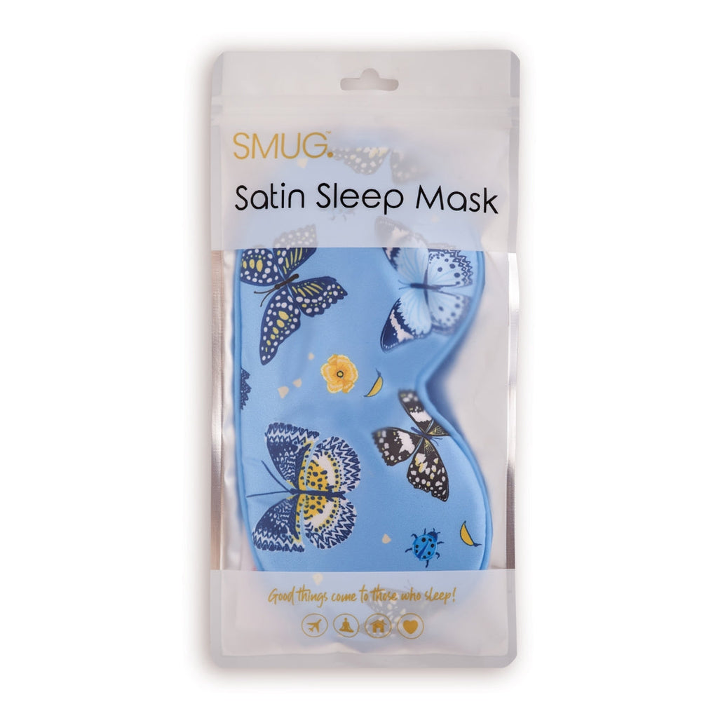 Luxury Satin Sleep Mask – Butterflies Print