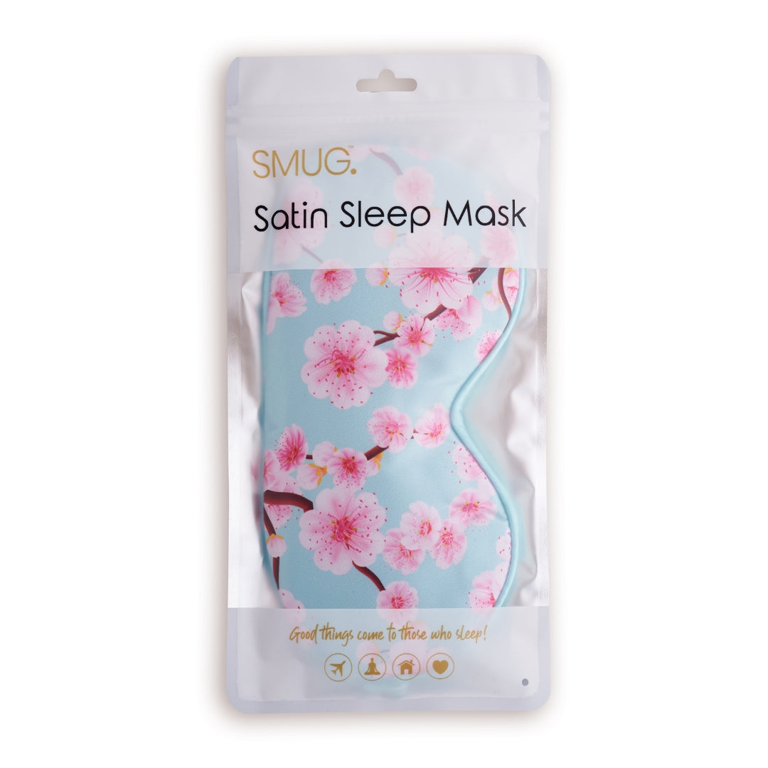 Satin Sleep Mask & Matching Accessories Bag Set - Various Prints