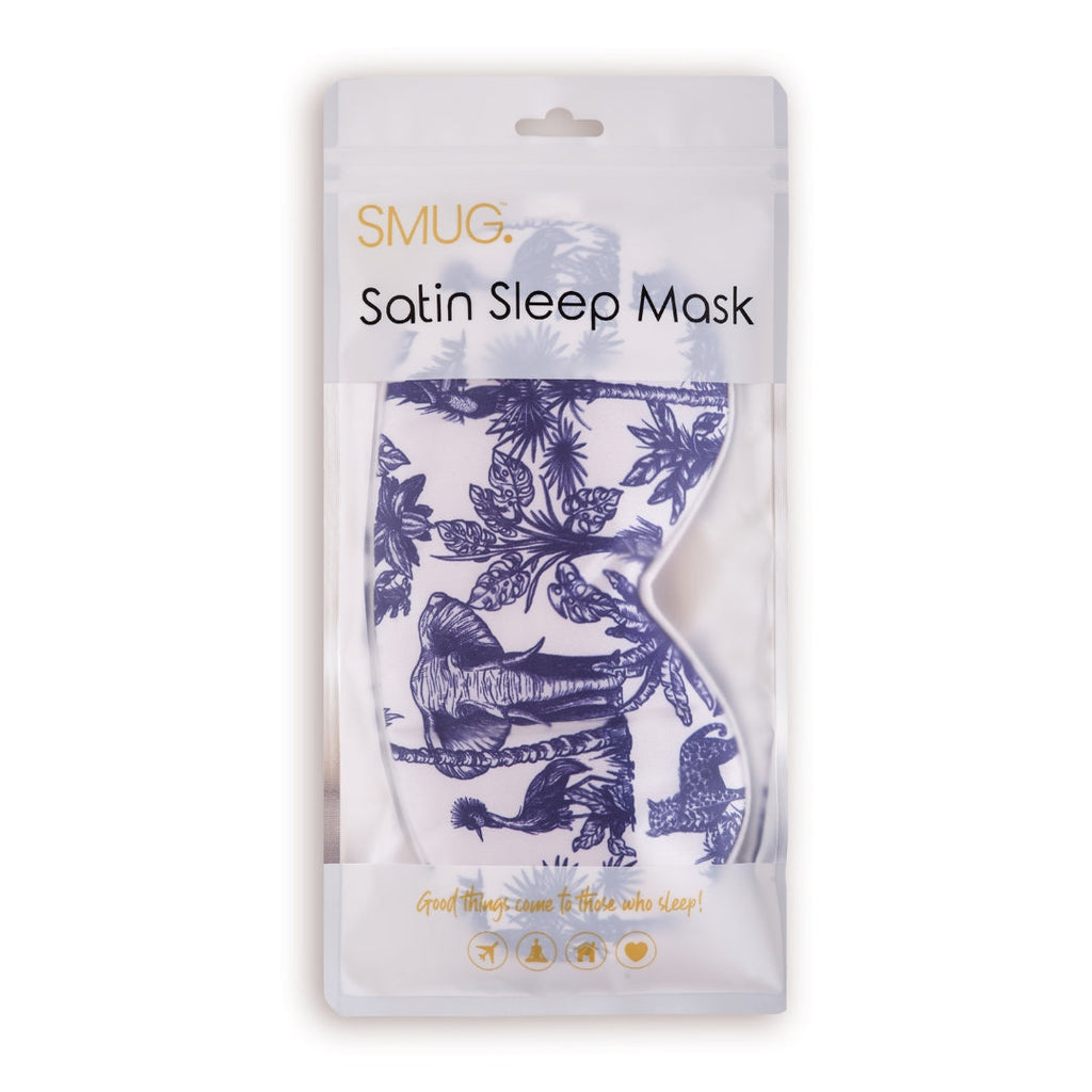Luxury Satin Sleep Mask – Elephant Print