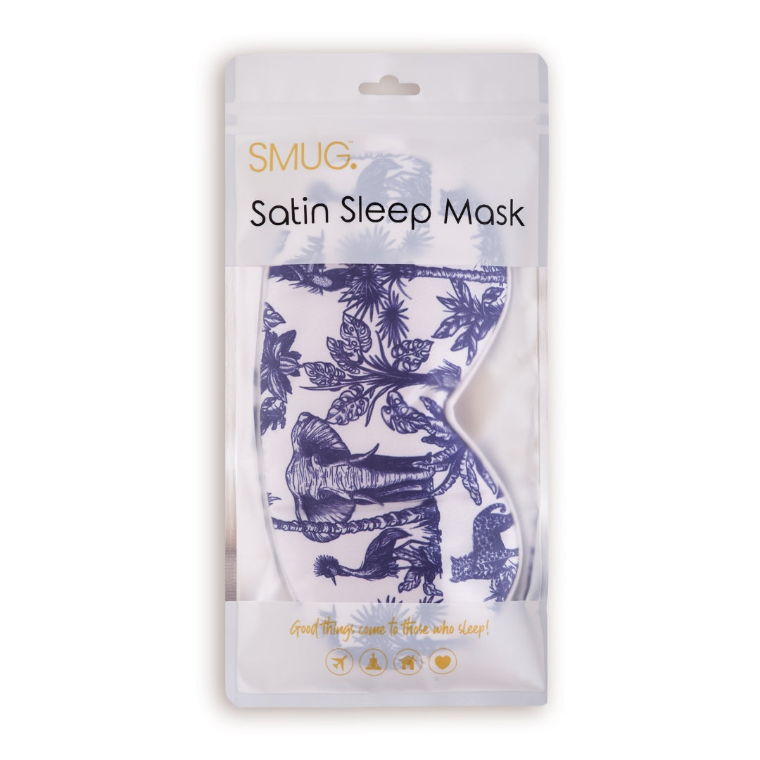 Luxury Satin Sleep Mask – Elephant Print