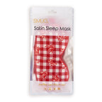 Satin Sleep Mask with Gingham Bows and Birds Print
