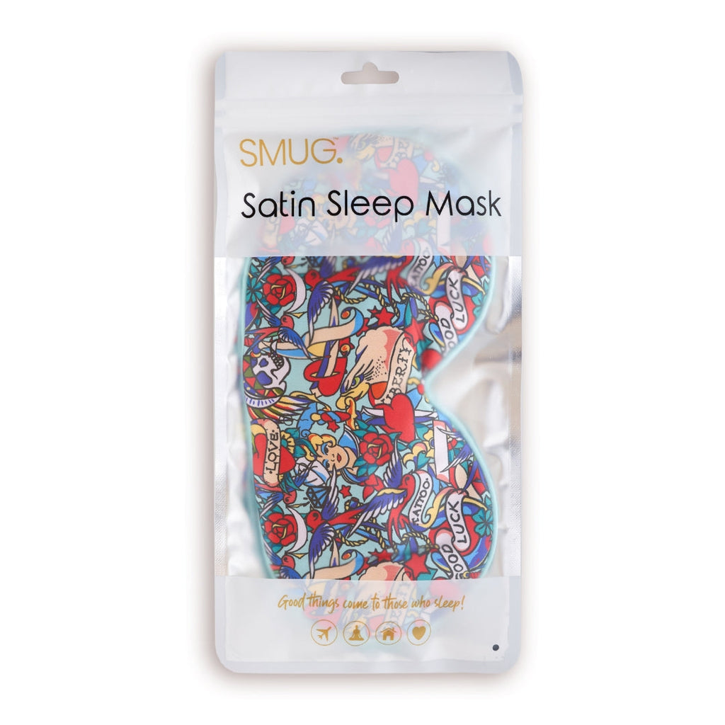 Luxury Satin Sleep Mask – Tattoo Print
