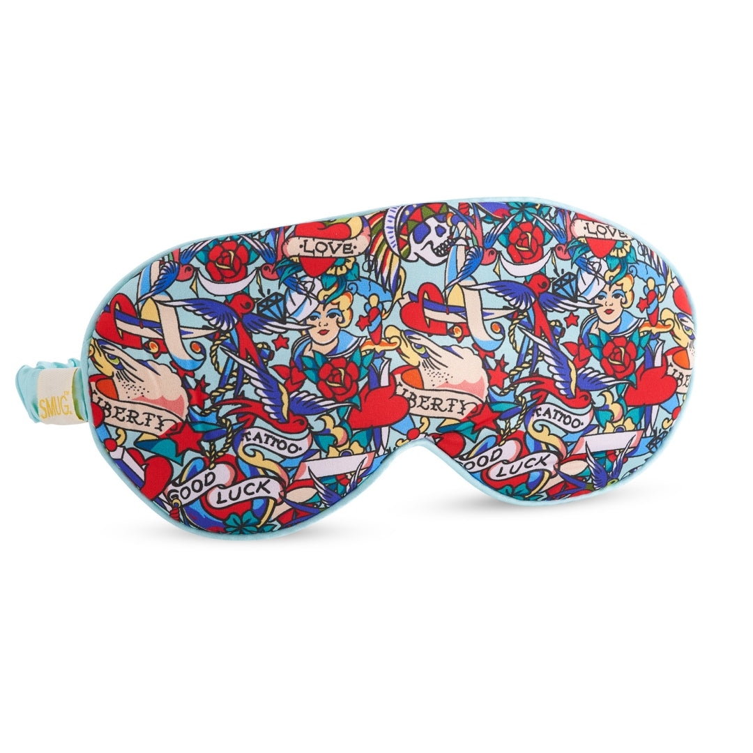 Luxury Satin Sleep Mask – Tattoo Print