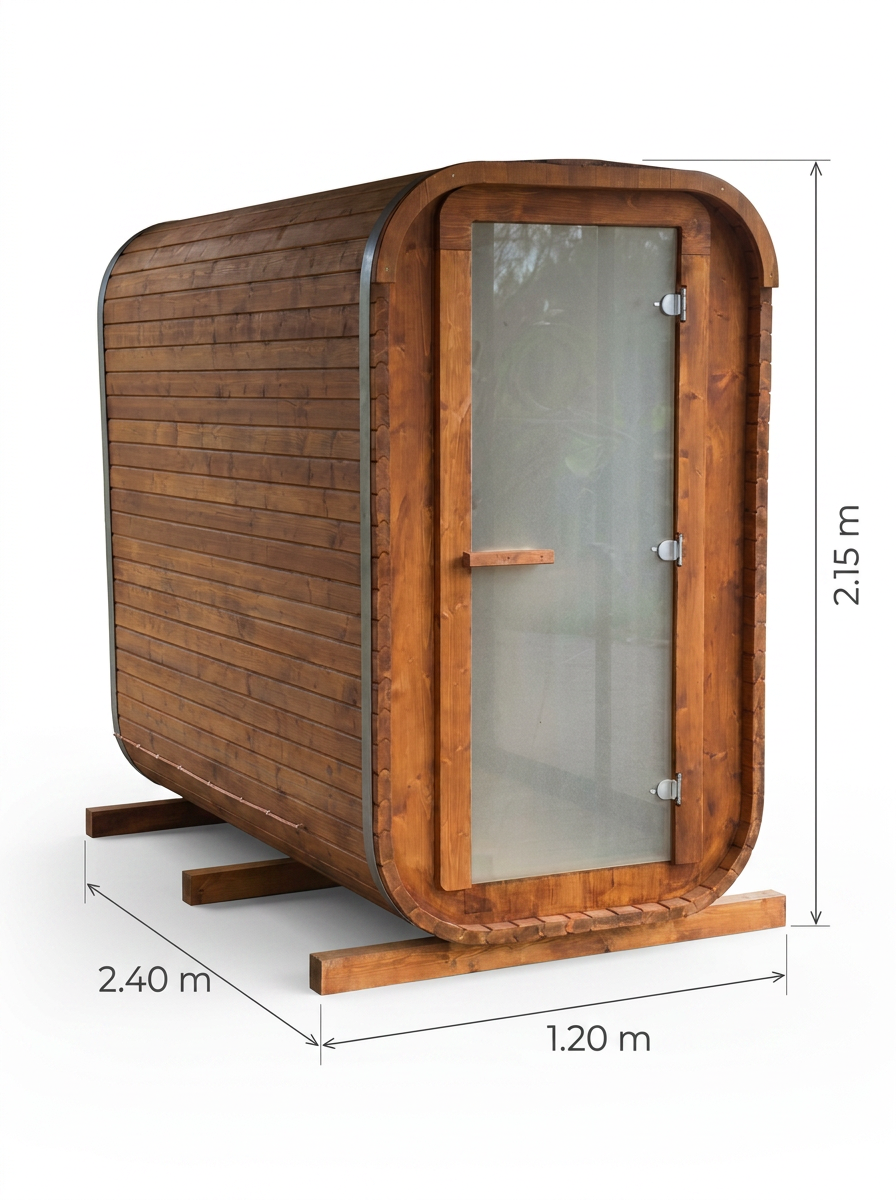 Steam & Oak Sauna Pod 2.4m (Electric & Gas option)_17