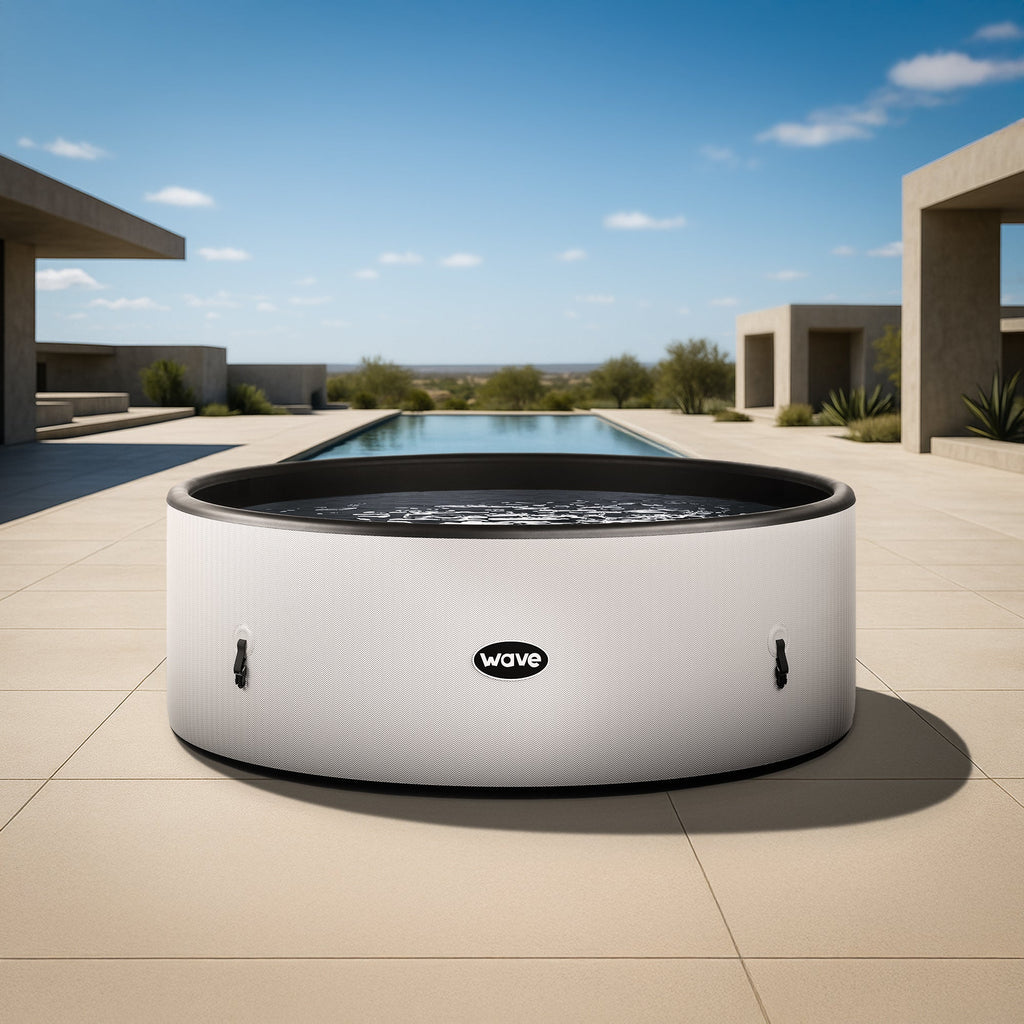 Ontario Round Drop Stitch Hot Tub - WaveSpa Herringbone Edition