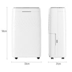 HOMCOM 16L Multi-Mode Dehumidifier with Wheels - White