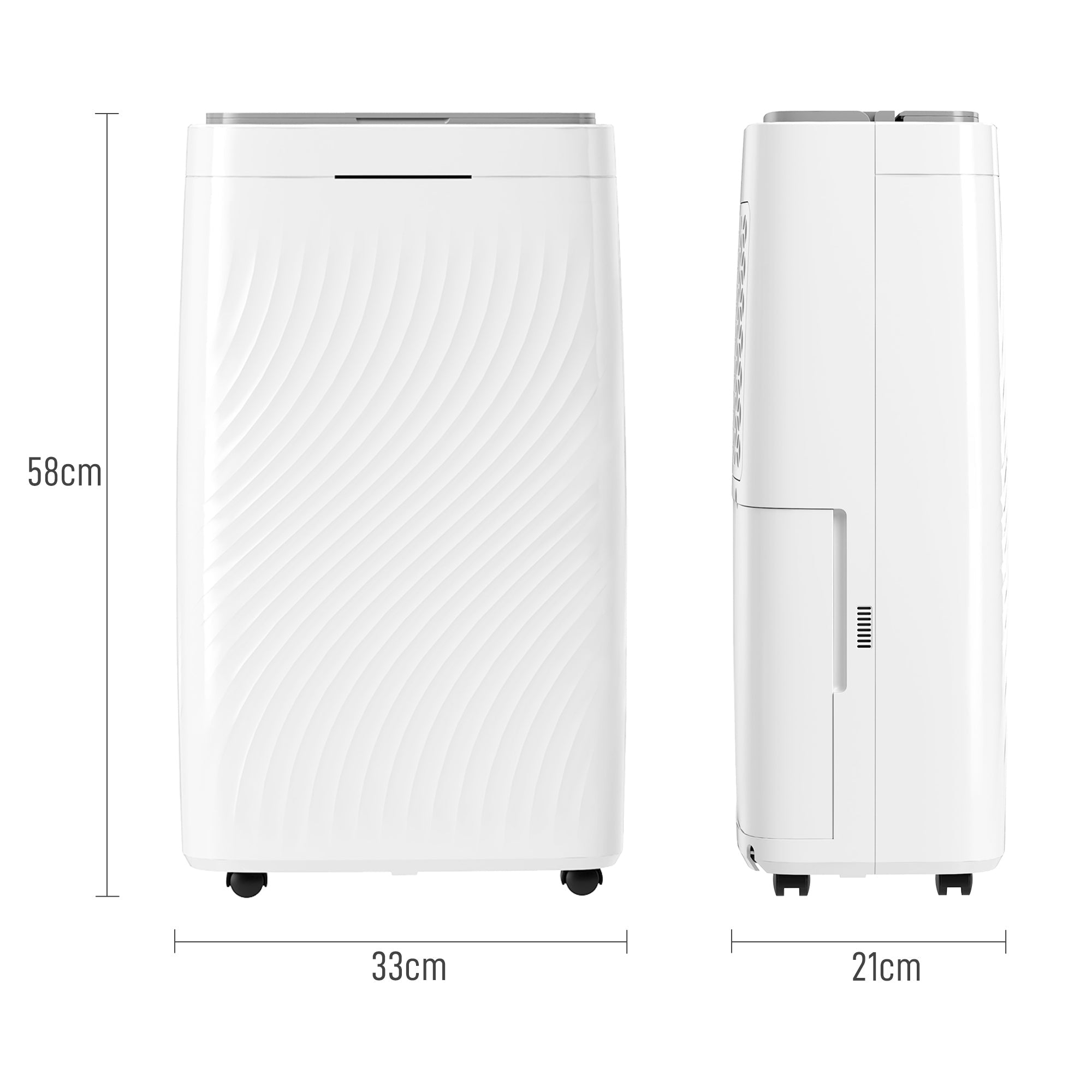 HOMCOM 16L Multi-Mode Dehumidifier with Wheels - White