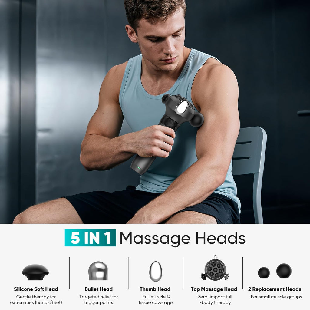 TILAT M1 Max Deep Tissue Massage Gun, 6500 RPM Handheld Vibration Massager