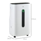 20L Quiet Air Dehumidifier with Purifier & Timer - HOMCOM
