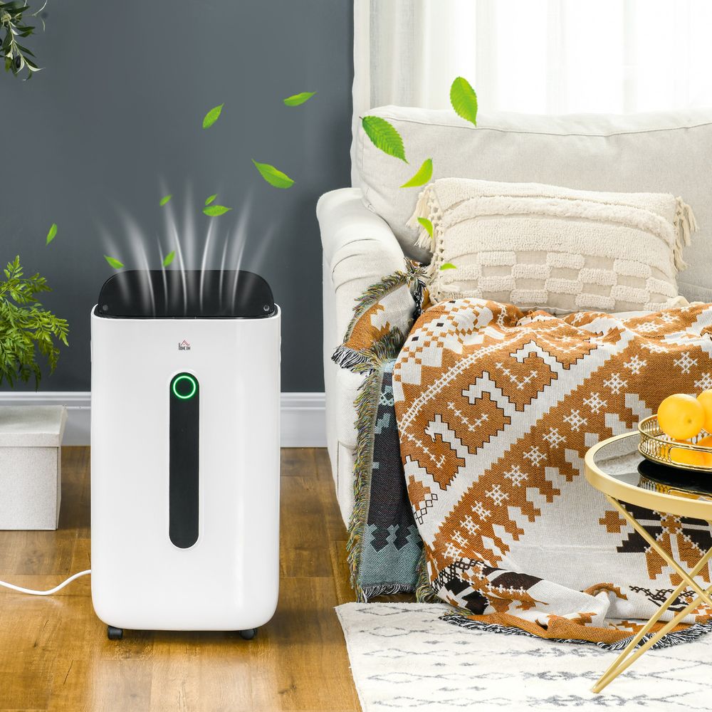 20L Quiet Air Dehumidifier with Purifier & Timer - HOMCOM