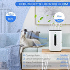 20L Quiet Air Dehumidifier with Purifier & Timer - HOMCOM
