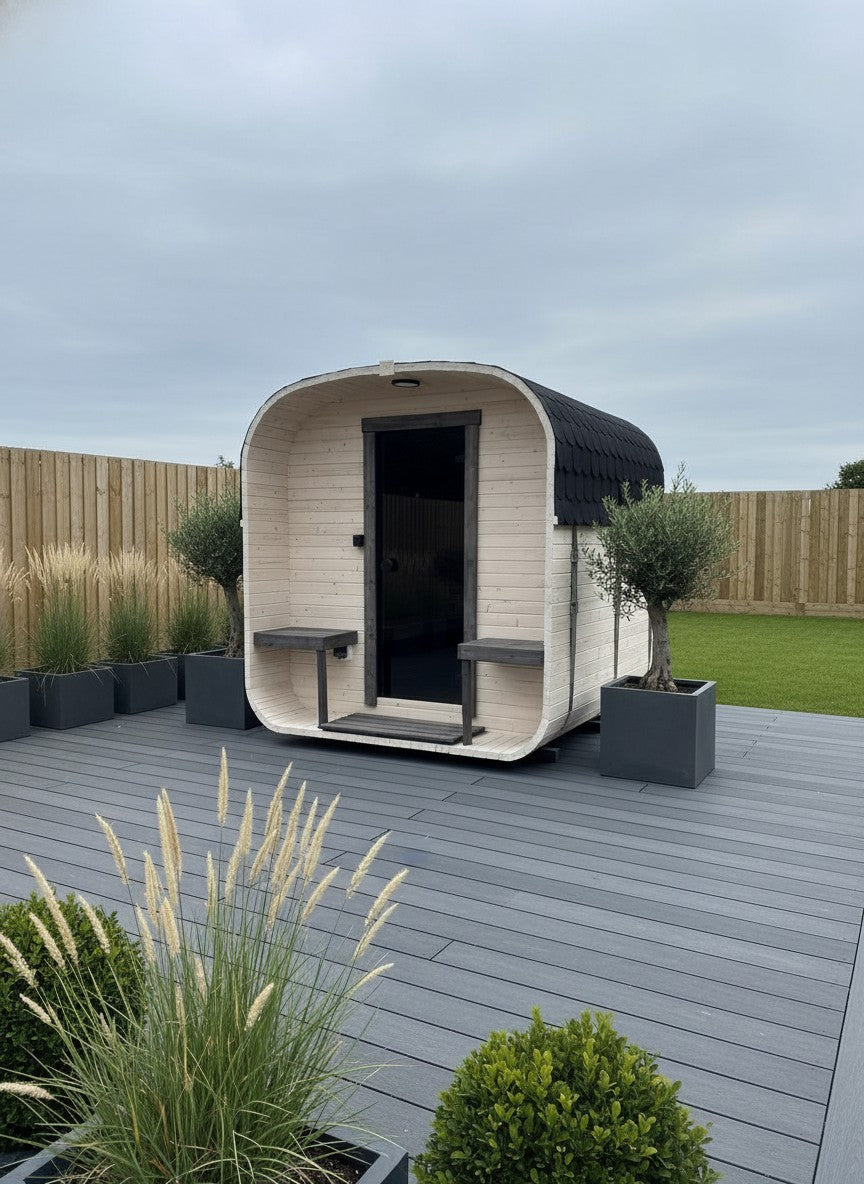 Steam & Oak Cube Sauna 2.4m Double-Shelf (Electric, Gas or Wood-Fired)_8