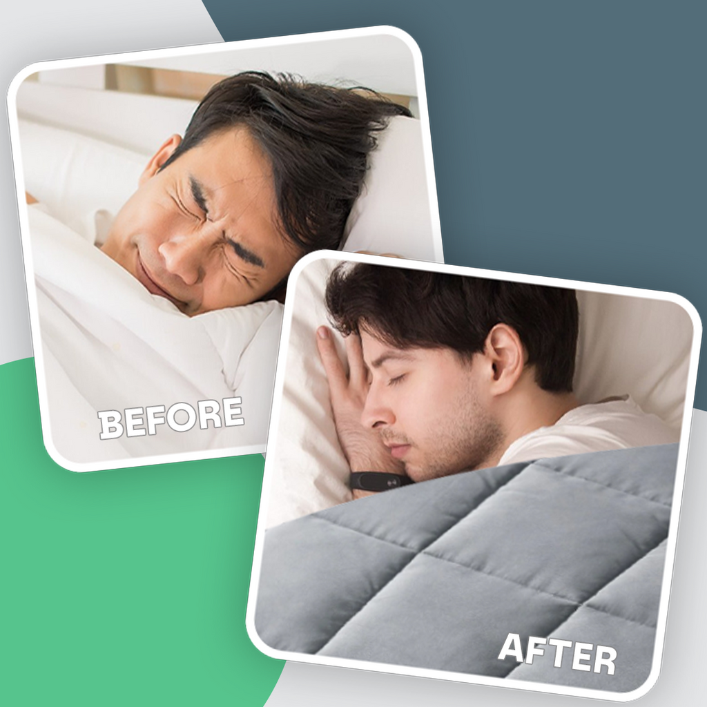 Snooze Therapy Luxury Weighted Blanket for Deep Sleep & Relaxation