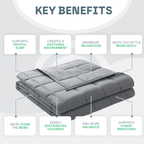 Snooze Therapy Luxury Weighted Blanket for Deep Sleep & Relaxation
