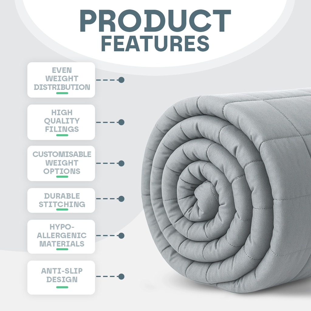 Snooze Therapy Luxury Weighted Blanket for Deep Sleep & Relaxation