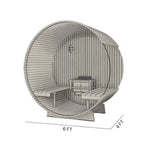 Fonteyn Rustic Red Cedar Barrel Sauna – 4ft to 7ft