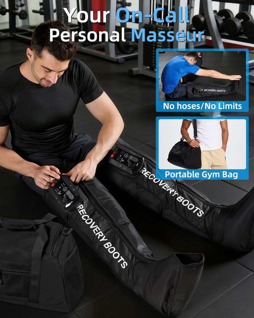 Yinggg Leg Massager with Heat and Full-Leg Compression - Cordless Recovery